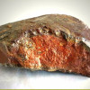 agatized dinosaur bone with red center